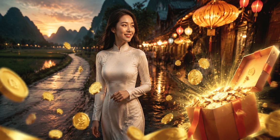 Không gian chợ đêm Ninh Bình với người dùng truy cập casino trực tuyến